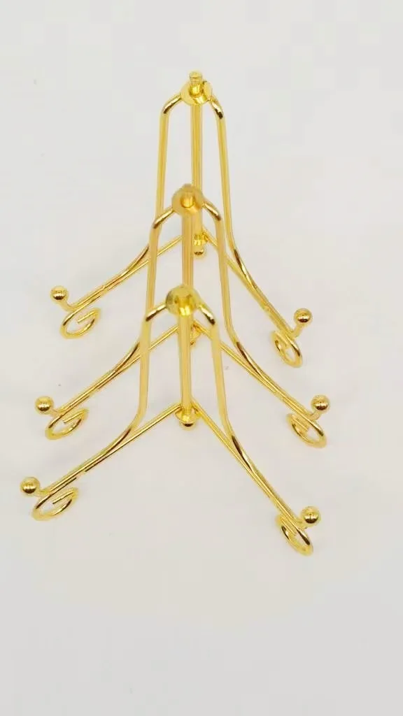 4 Inch Gold Plated Stands Iron Easel Picture Frame Holder For Home