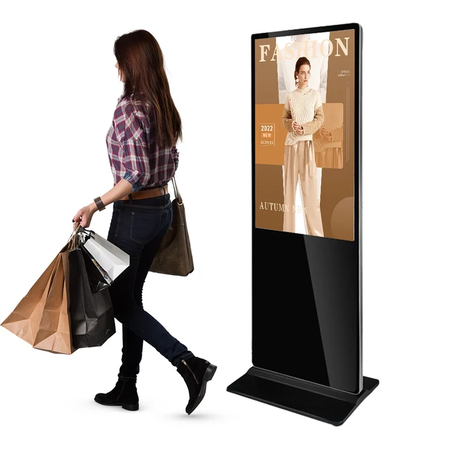 LCD Advertising Screen 55 Inch Indoor vertical Digital Signage Super Thin Advertising Players