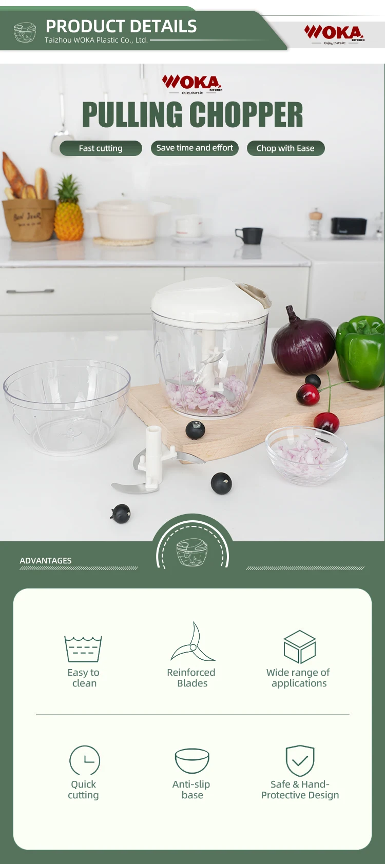 Mini Cordless Hand Pull Food Processor Salad Tool Adjustable High Speed Vegetable Chopper Garlic Cutter_voghion.com