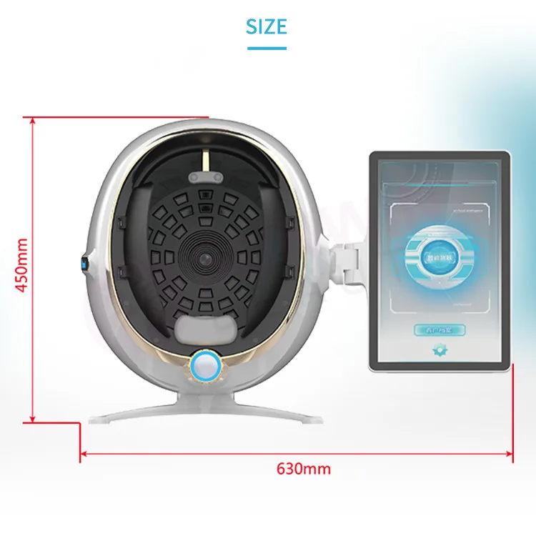 Moji AI profession intelligent imager face skin texting scanner 3d facial skin camera color analyzer machine facial