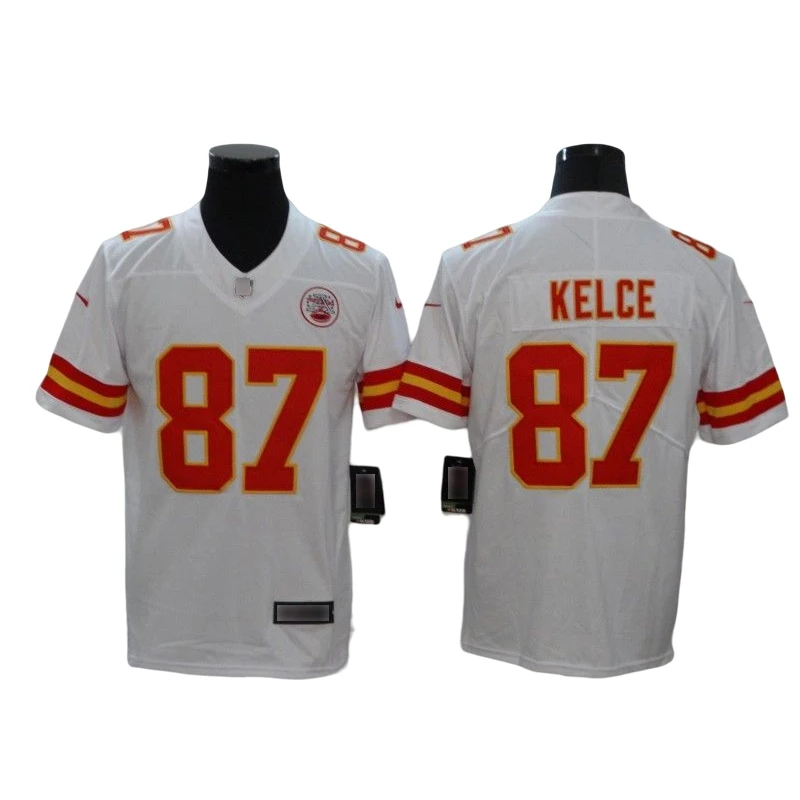 Elite Men's Travis Kelce White Road Jersey - #87 Football Kansas