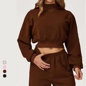 High Quality Round Necked Macaron Multi-color Sports Hoodie  Fitness Apparel  Outdoor Running Activewear Long Sleeved  for Women