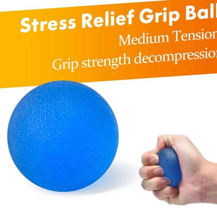 Balle Reeducation Main Pour Exercices à La Main, Balle Anti-stress Pour Adultes Et Enfants, Balle Rééducation Main, Ensemble De 3 Presse-exercice De Résistance Aux Doigts(bleu
