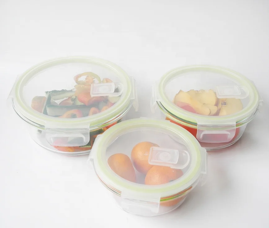 Glass Food Storage Container With Locking Lid. Ideal for Storing Food, Vegetables or Fruits. Baking Casserole, Lasagna, Baking,