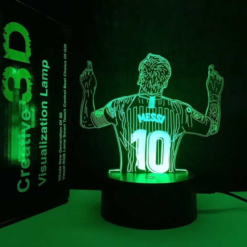 New Arrival Football Fans Gift Messi Night Light Football Player ...