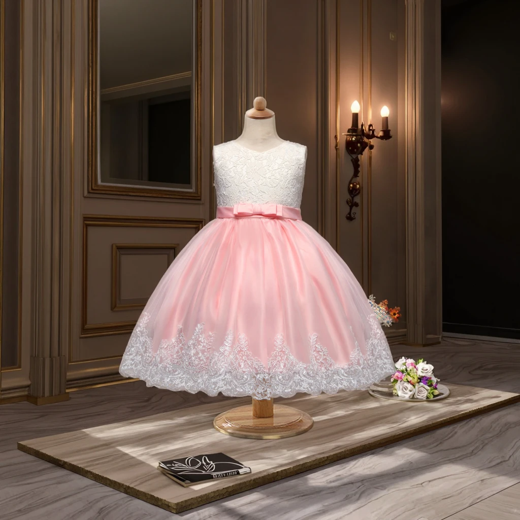 toddler elegant dress Alice White Tulle Kids Dress for Elegant Occasions