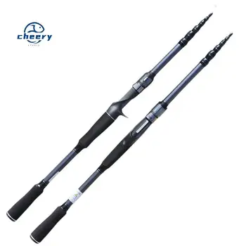 CHEERY Carbon Retractable Lure Rod Wholesale Straight Handle Ultra Light Hard Medium Fast Action Carp Ocean Beach Fishing Rod – Hard Lure – view 2