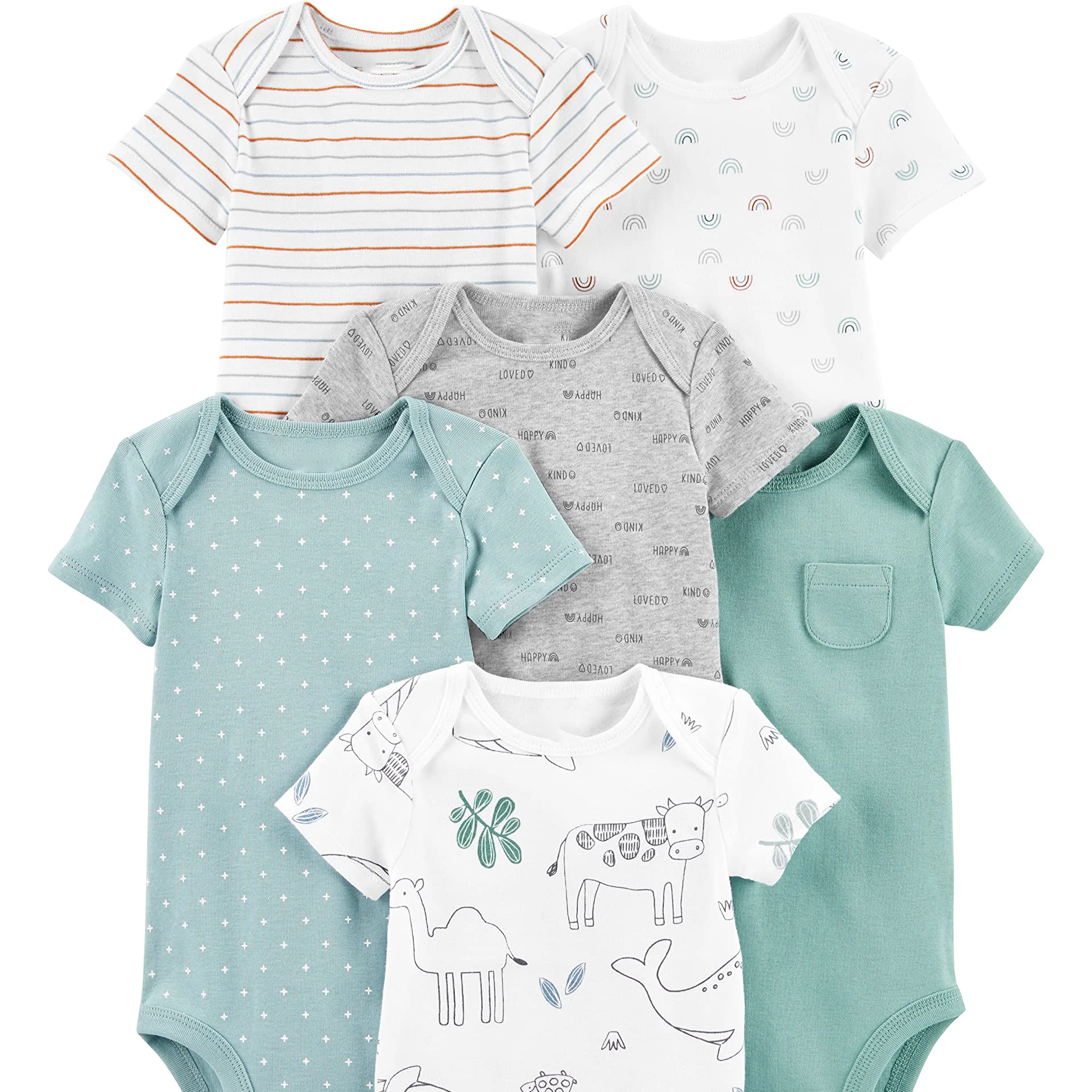 Unisex Babies' Shortsleeve Bodysuit,Pack Of 6 Buy Shortsleeve
