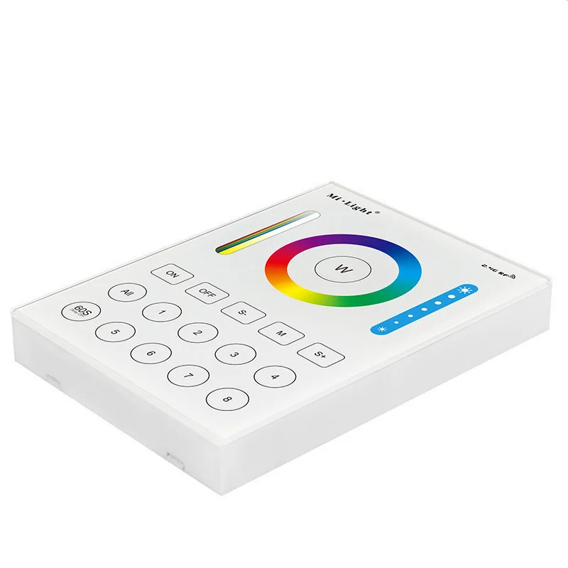 8 Zone Touch Panel DMX RGBWW SMD LED Strip Controller RGBCCT Home WiFi Remote Dimmer for Easy RGB+CCT Control