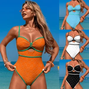 Slim Fit One Piece Swimsuit for Women with Sexy Cut Out Design and Body Hugging Style for Resort and Summer Beachwear