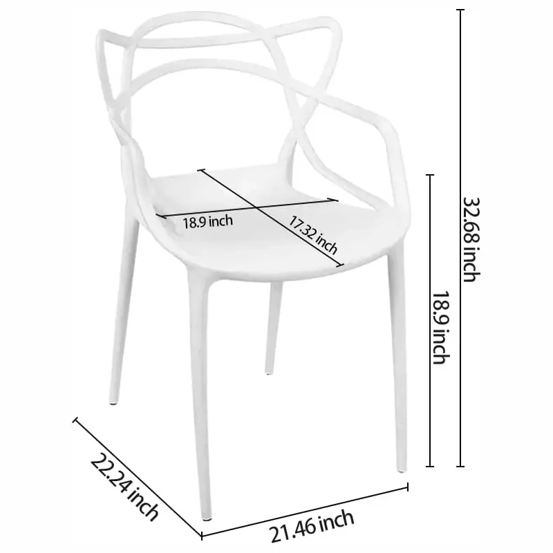Factory Direct Supply Molded Coloful Cafe Restaurant Furniture Chairs Stackable Cat Ear Like Pp