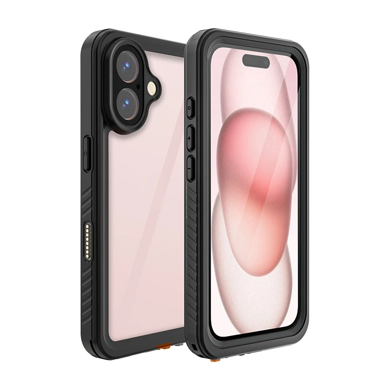 IP68 waterdichte TPU-hoes voor iPhone en 16 Plus, inclusief draagkoord._voghion.com