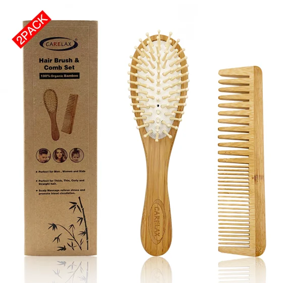 Natural Organic Bamboo Comb Set,Handmade Hair Brush & Comb With Fine & Wide  Tooth - Buy Bamboo Hair Brush,Bamboo Hair Brush,Bamboo Hair Brush Product  on 