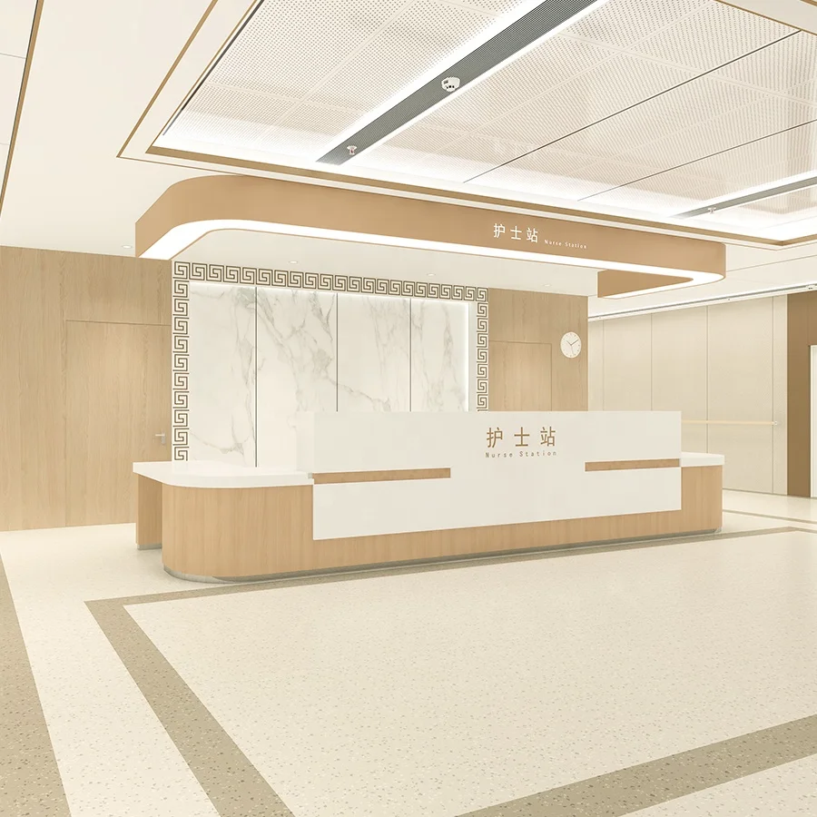 Customizable High Quality Stainless Steel Hospital Nurse Station Reception Desk Premium Electrolytic Steel Plate for School Use 3