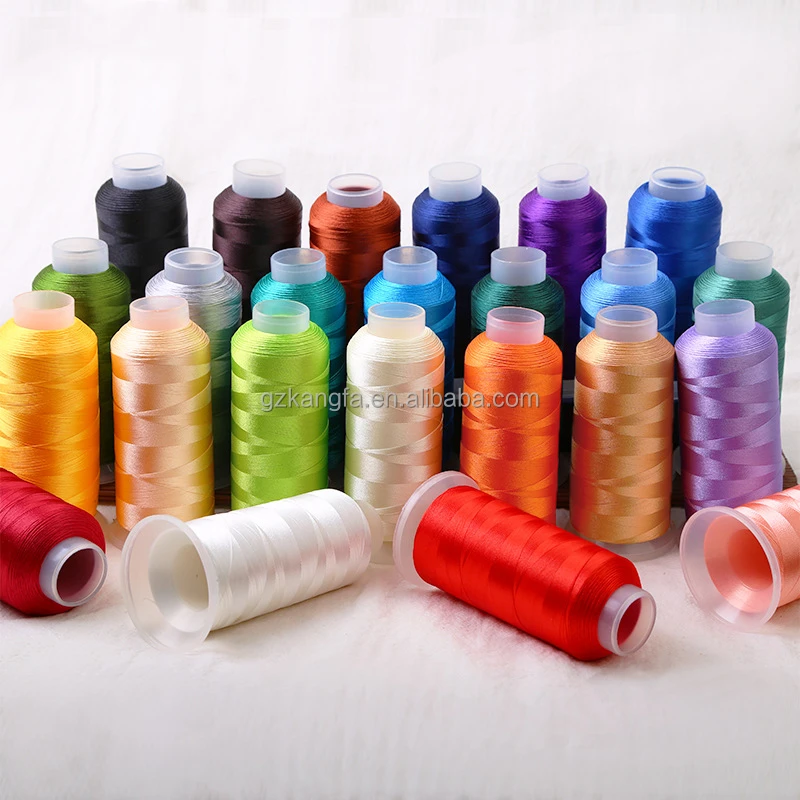 product high quality 100 dyed polyester multi colored segment dyed embroidery thread for embroidery machine sewing-5