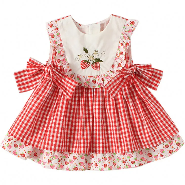 red plaid dress for little girl