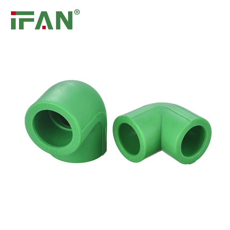 IFAN Green Color PPR Pipe Fittings 1/2"  PPR Elbow 32- 110mm PPR Fittings Elbow