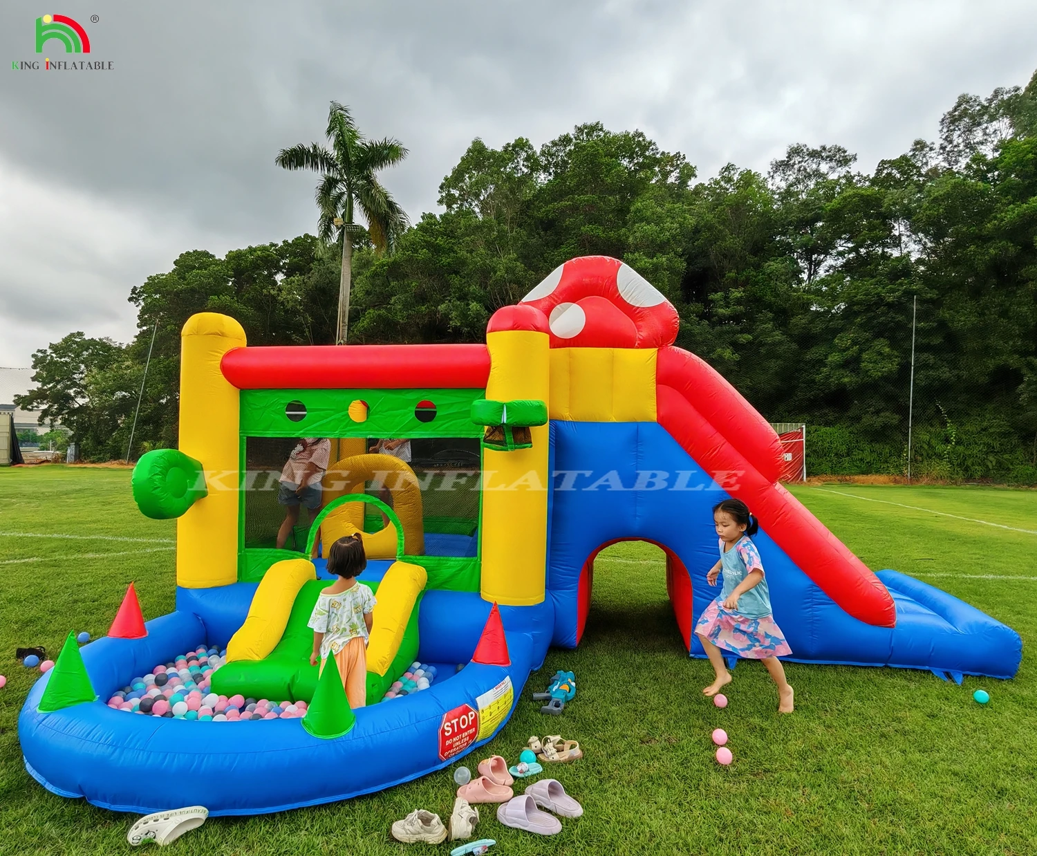 Alibaba Mini Combo Inflatable 17.6x14.5x8.8FT Commercial Inflatable Bounce House Combo 100% PVC ...