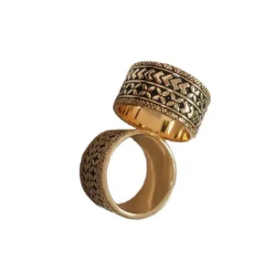 Customized Bohemia Gold Hawaiian Tribal Samoan Eternity Ring for Men