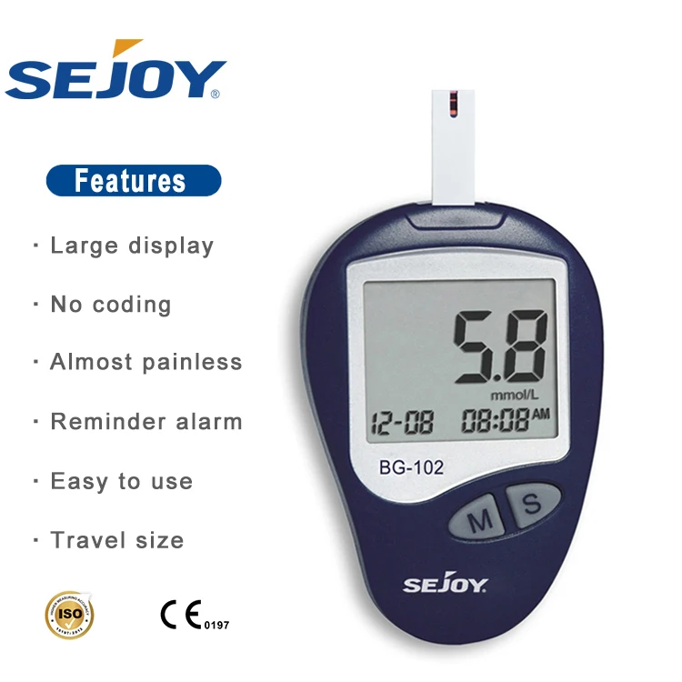Sejoy Medical Devices for Home Glucometro Digital With Lancets for Diabetics