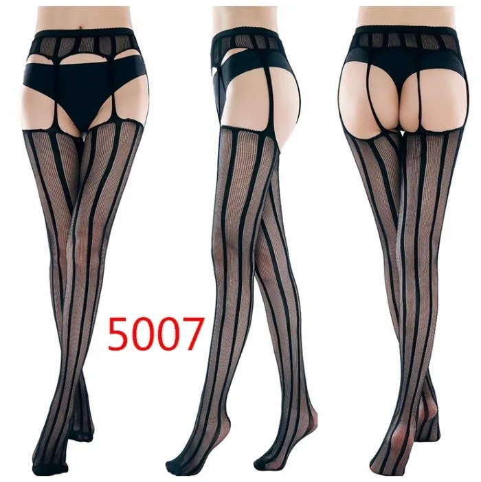 Lovskoo 2024 Fishnet Thigh High Stockings For Women Girls Knee Highs Sheer Socks Black Q