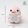 Carte de pingouin rose clair p