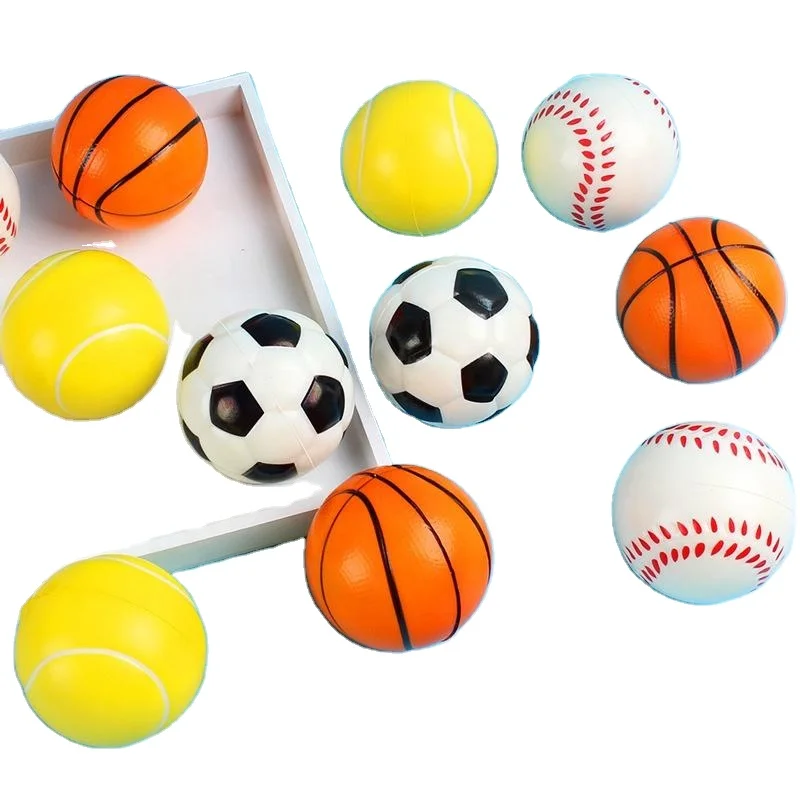 New Creative Design Custom Logo Pu Foam Anti Stress Toy Ball Squeeze Stress Mesh Ball Pu Soccer Ball