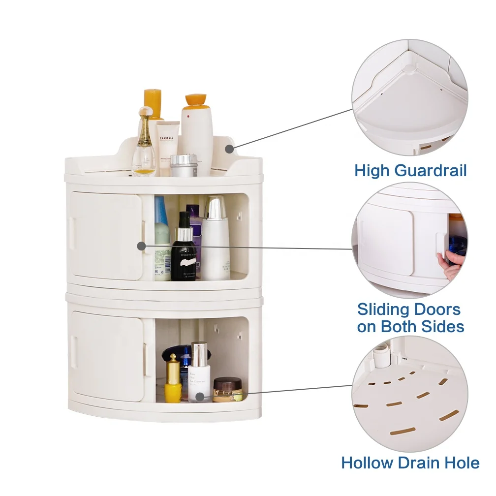 Baoyouni Plastic Stackable Storage Box Triangular Corner Organizer Bins