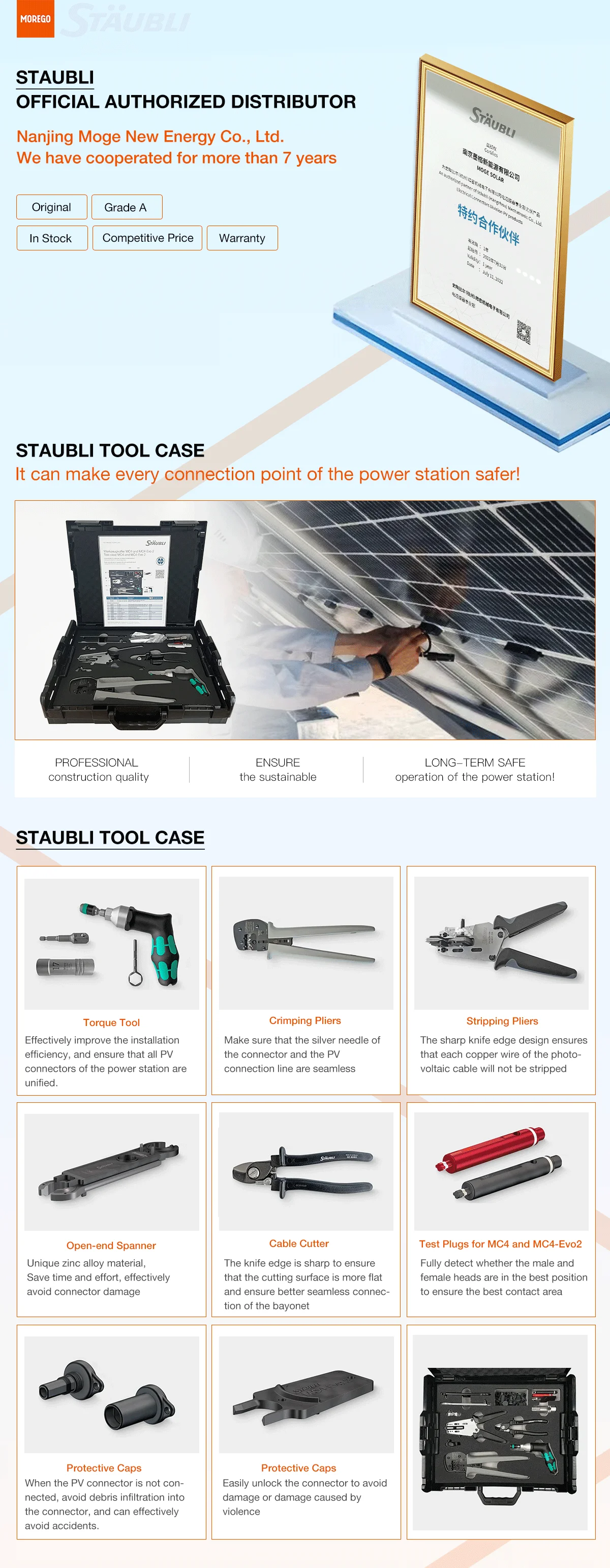 Staubli Mc4 And Mc4evo2 Pv Installer Tool Case Set Connector Coupler