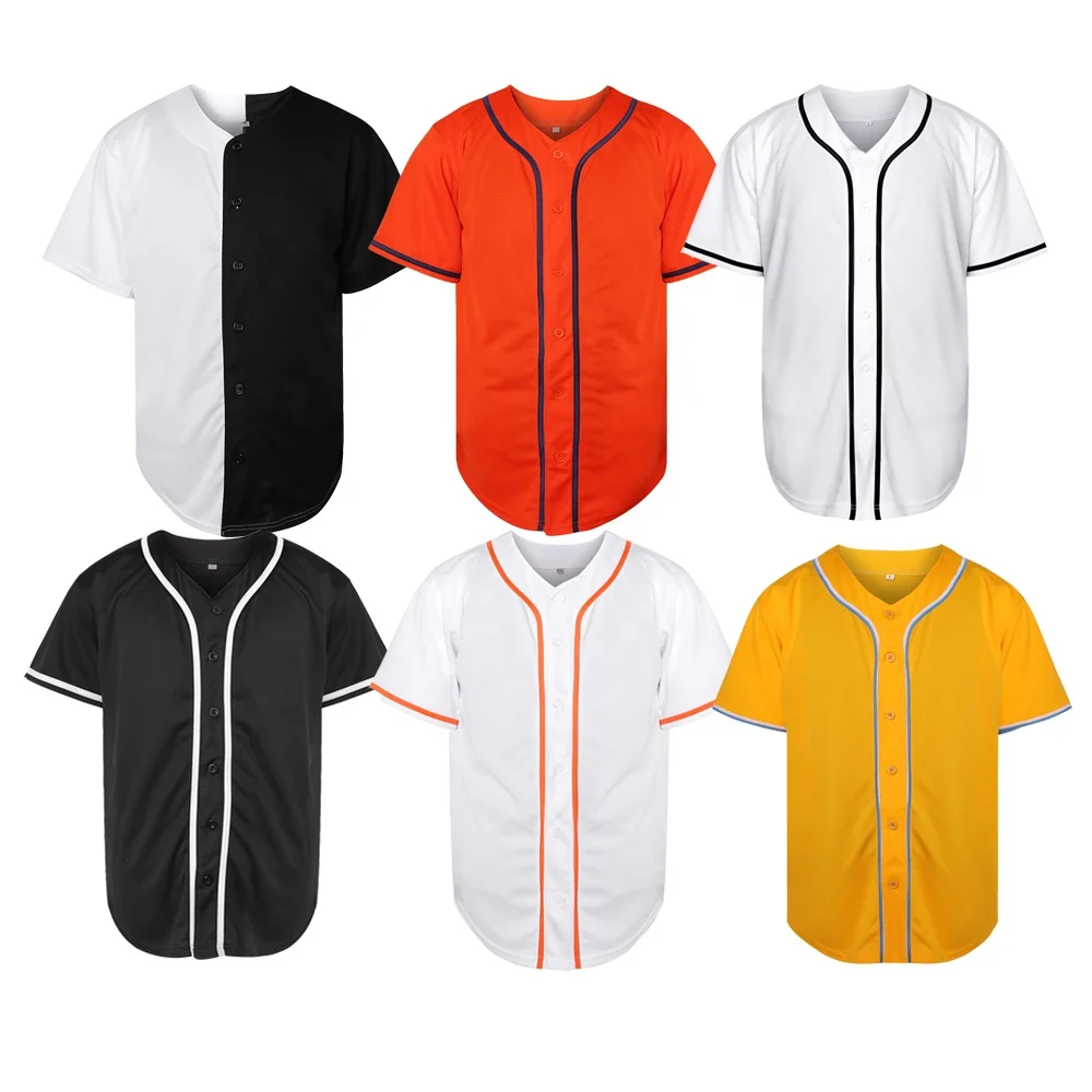  KUAIPAO Blank Baseball Jersey,Short Sleeve Plain Jersey Shirt,Sports  Uniform for Men Women (White, Black, Red,Blue,S-3XL) (S, Black) : Clothing,  Shoes & Jewelry