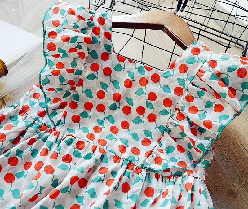 Импортные товары; Оптовая продажа; Детская летняя одежда для девочек, новинка, зимняя детская куртка с цветочным узором с короткими рукавами милое платье