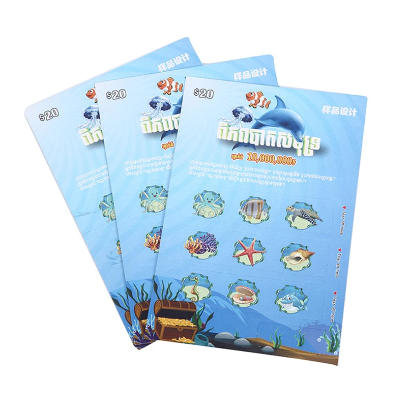 Hot Selling Unique Design Very Useful Custom Pull Tabs Games Lottery