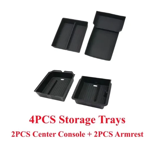 For Tesla Model 3 Highland 2024 Center Console Storage Box Rear Trunk Organizer Trays Backseat Vent Cover Charging Nonslip Mat