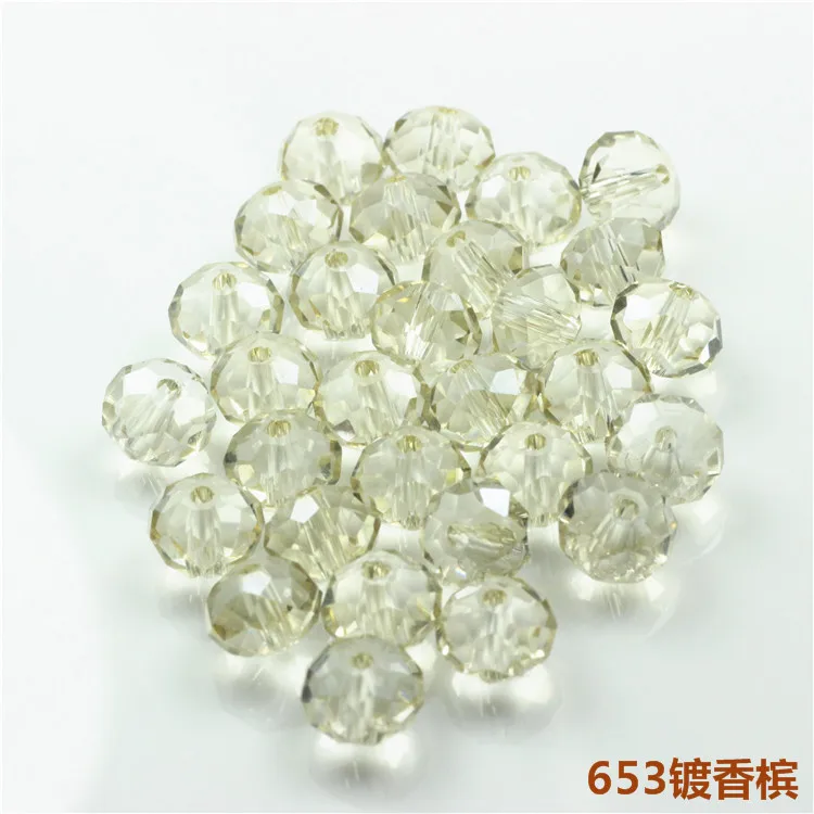 Austrain Crystal Round Beads AB 6/8/10/12MM Faceted Rondelle Glass Beads  Crafts Wholesale Needlework Accessories for Jewelry