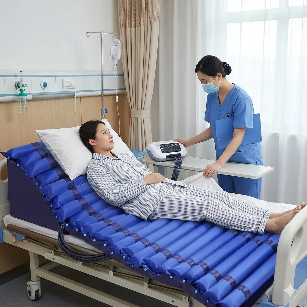 Многофункционален антидекубитен надуваем матрак с променливо налягане