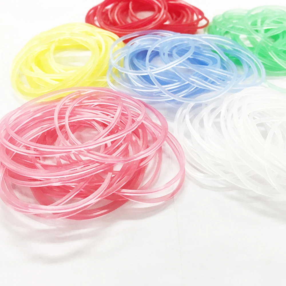 Other Wholesale Japanese Small Custom Natural Cheap Silicone Elastic Hair  Color Rubber Band Products Supplier Price - Buy Fluorescent Translucent  Light Blue Light Green Pink Red And Yellow Rubber Circle Gummiband Supplier