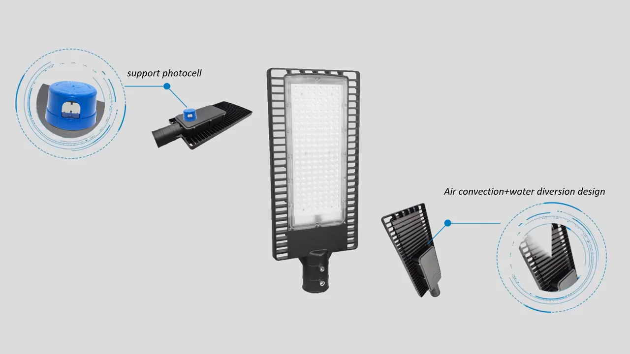Good Quality Factory Directly Photocell Function for Solar spd Tool Free Lamp Cob 100w Led Street Light