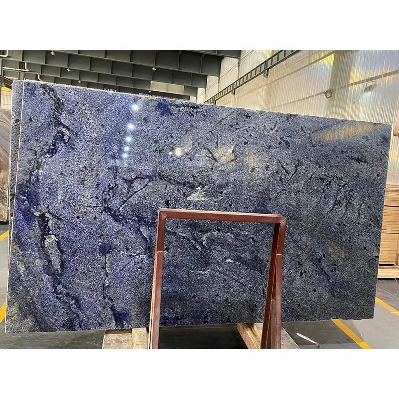 Luxury Natural Azul Bahia Granite Slabs for Countertop and Wall Decor High Quality Blue Quartzite Slabs