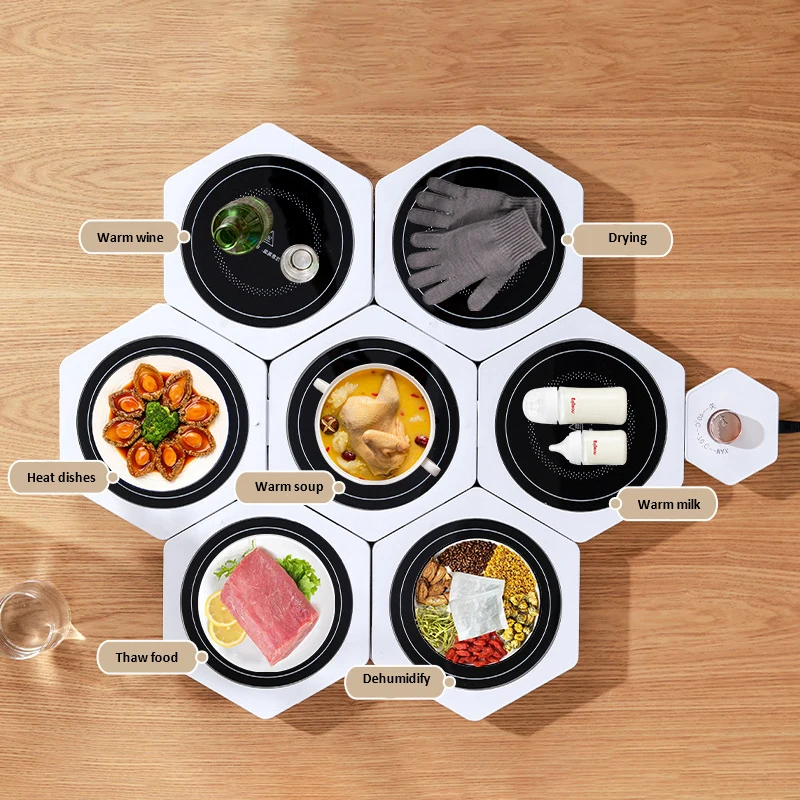 家庭用食事急速加熱神器 多機能 好き嫌いしない 食器 保温ボード 温度調節可能 ホットプレート 2