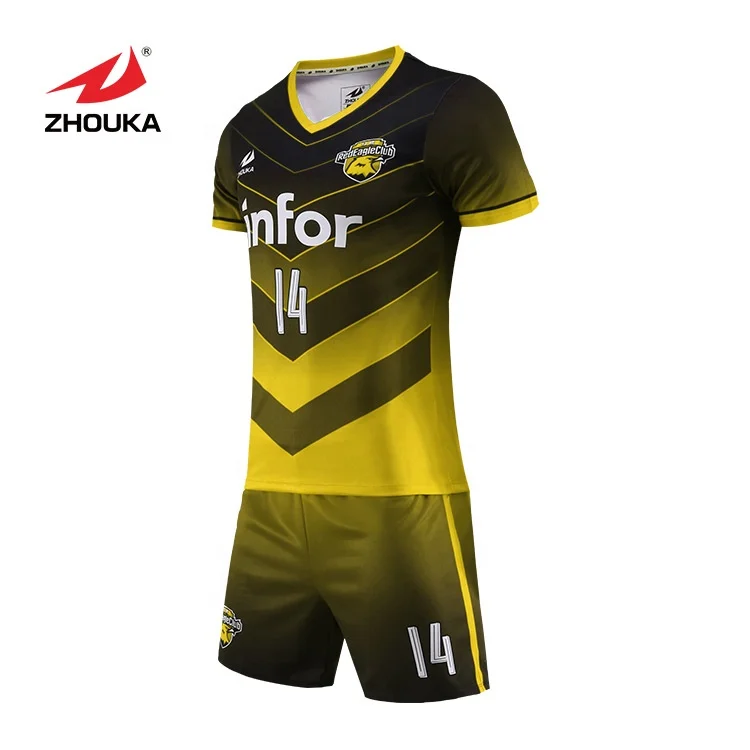 Design 132/Yellow and Black Soccer Jersey
