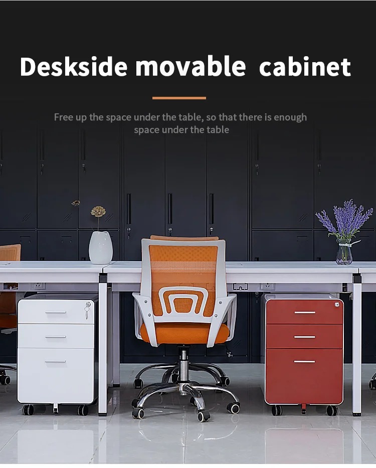 3 Drawer Mobile Cabinet Steel Mobile File Cabinet supplier