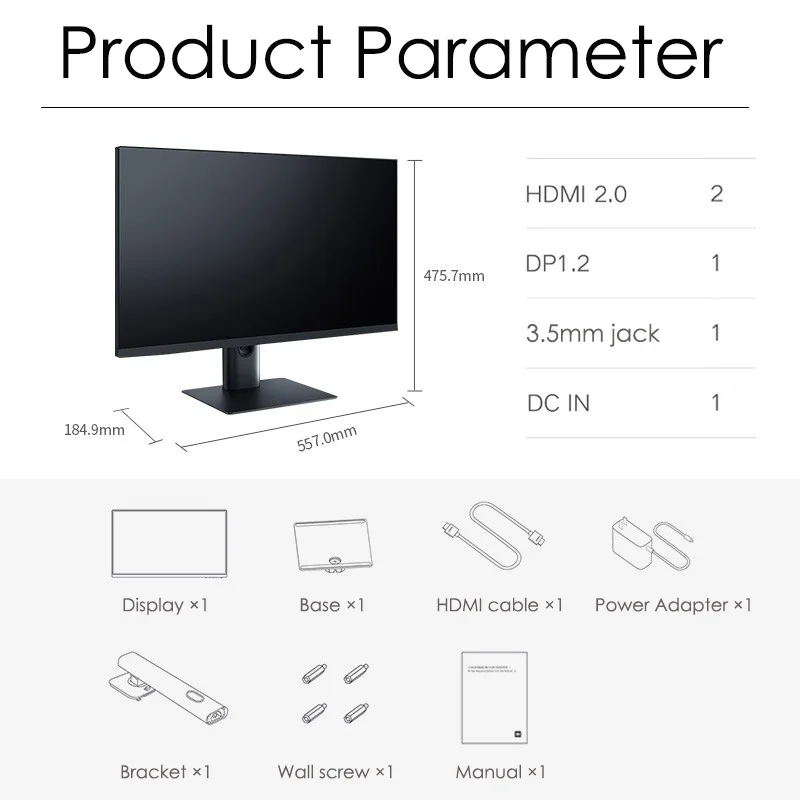 LCD Monitor for Gaming, Display Screen 