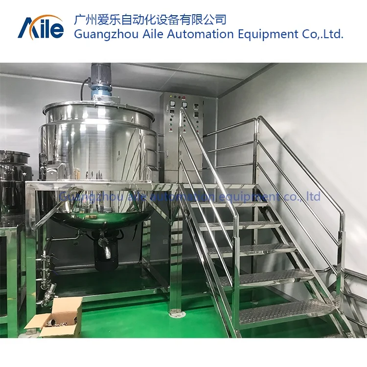 AILE Cosmetic Homogenizer Chemical Mixing Tank Detergent Making Machine Dishwashing Mixer Shampoo Making Machine Price