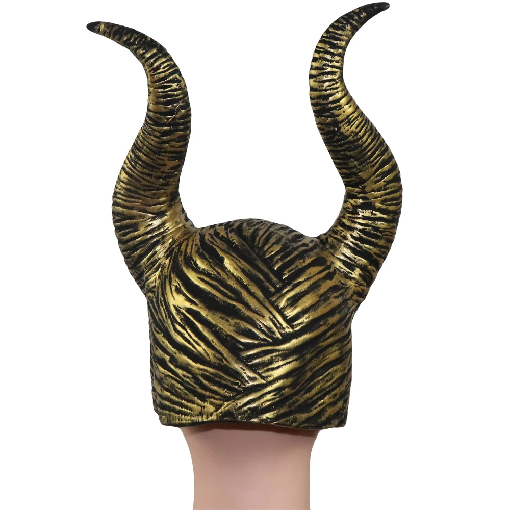 Máscara de Látex com Chifres de Bruxa Adulto Maleficent, Acessórios para  Fantasia de Personagens de Filmes, Fantasia de Halloween, Capacete Dourado  ..., image size:1000x1000