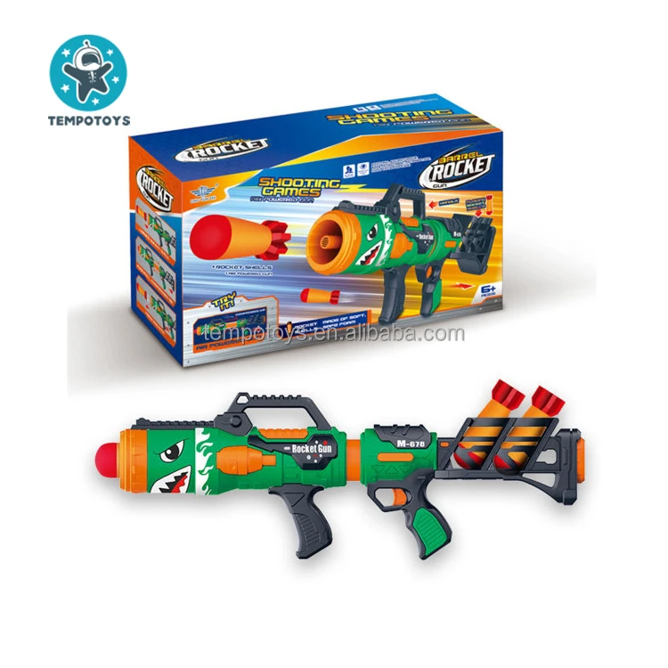 Tempo Toys Rocket Launcher Gun Shooting Game Kids Toy Rocket Launcher ...