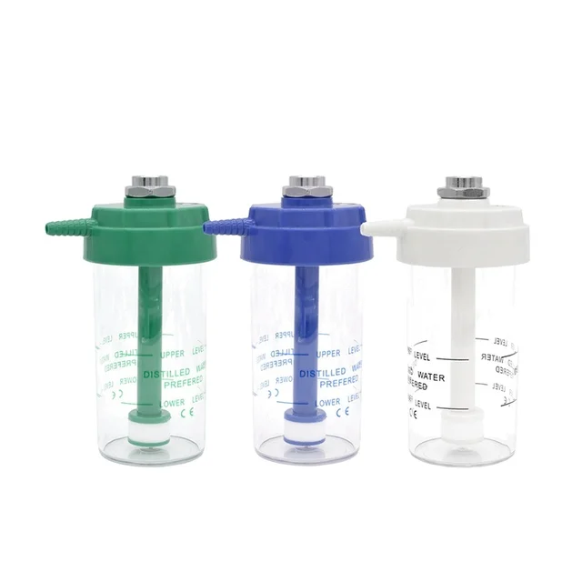 OEM Humidifier Cup Oxygen Flow meter Wall Type Double-tube medical humidifier bottle