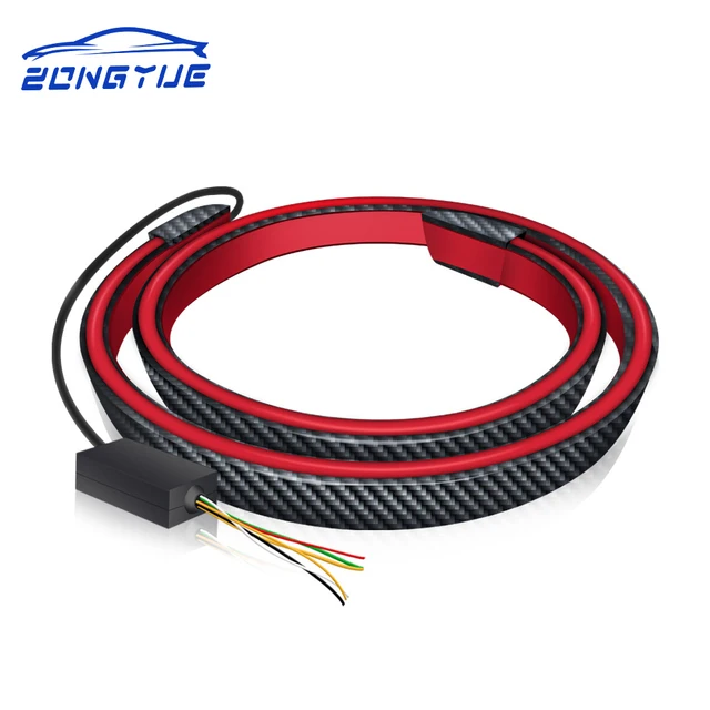 ZONGYUE 120cm red Soft LED warning light Car Rear Lamp led car tail gate trunk decoration light car decorative lights