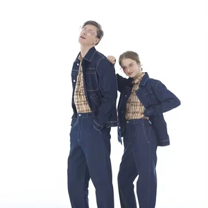 Custom Design Anti-Static Breathable Flame-Retardant Cotton Uniform Shirt Workwear Long Sleeve Jacket and Pant Suit