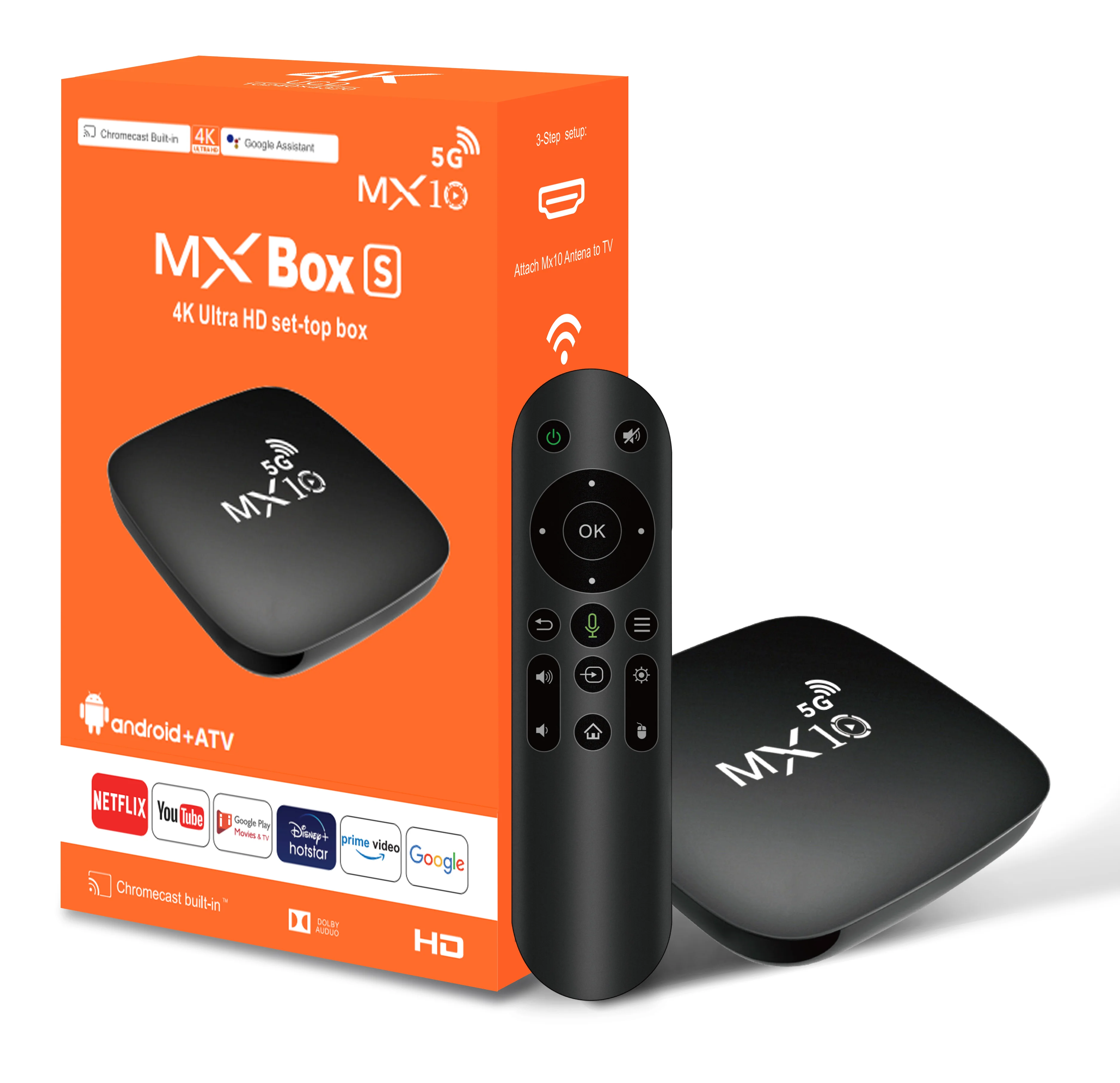 Android 13 1GB Quad Core Smart TV Box with Dual Band Wifi6