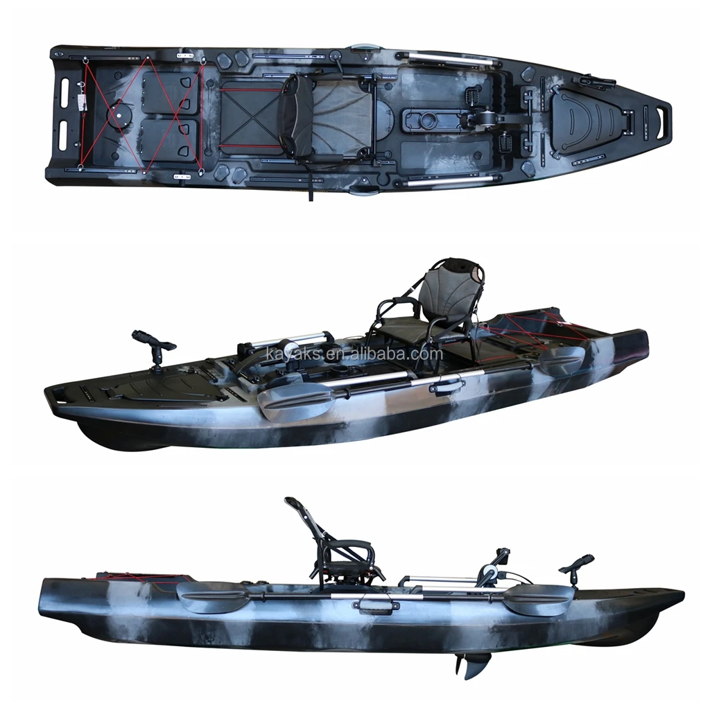 Vicking 12.5ft Kayak With Foot Pedal Electric Trolling Motor Top